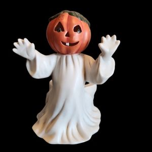 Vintage Pumpkin Head Ghost Planter/Candle Holder